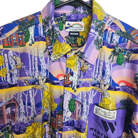 PSI International Shirt Men M Novelty Westminster University SS Button School - Picture 2 of 9